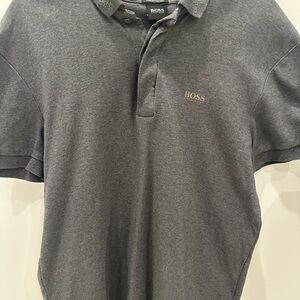 Boss Gray Polo Shirt Classic Design